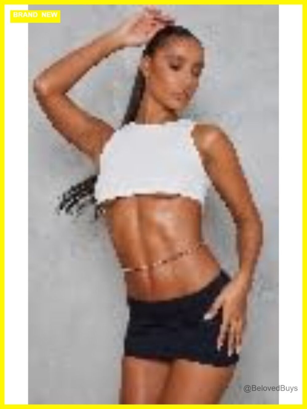Slinky Basic Low Rise Extreme Micro Mini Skirt - Picture 6 of 6